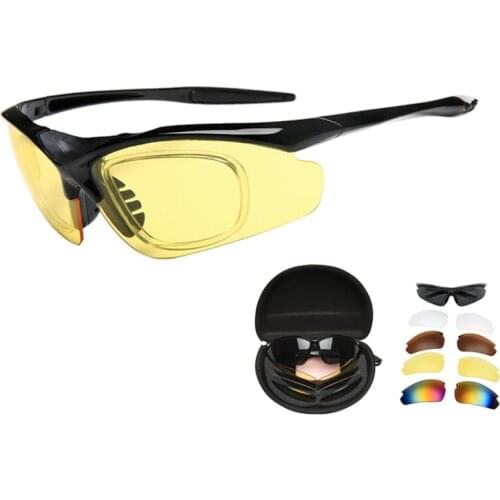 5 Lens/set Military Shooting Glasses Multi-functional Army Tactical Goggles Explosion Proof Airsoft War Game Paintball Eyewear