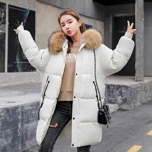 2019 New Rushed Polyester Zipper High Waist Full Cotton-padded Clothes Girls Long Fund Thickening Cotton Easy Overknee Han Chao