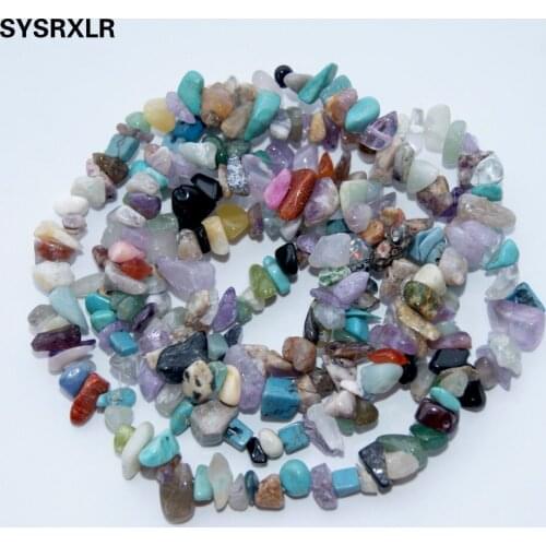 Wholesale 5-8 MM Gravel Form Smooth Corner Mixed Natural Stone Beads For Jewelry Diy Bracelet Necklace Beads Beach 34