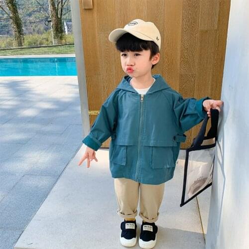 New Loose Spring Autumn Boy Coat Overcoat Top Kids Costume Teenage Gift Children Clothes High Quality Plus Size