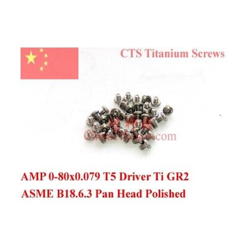 Titanium screws 0-80x2 mm Button Head Torx T5 Driver Custom 50 pcs Ti GR2