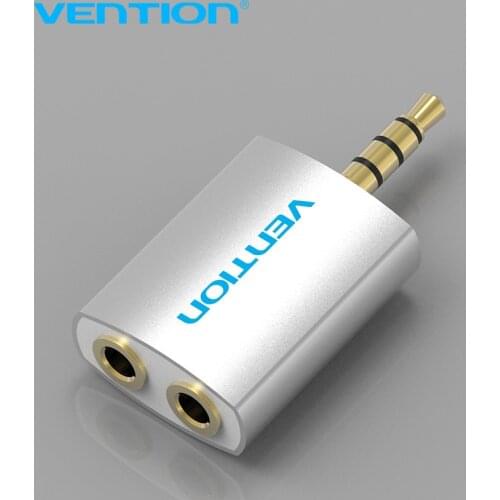 Vention 3.5mm Earphone Audio Splitter Connecter Adapter with mic 1 Male to 2 Female Audio Adapter For Headphone PC Mobile Phone