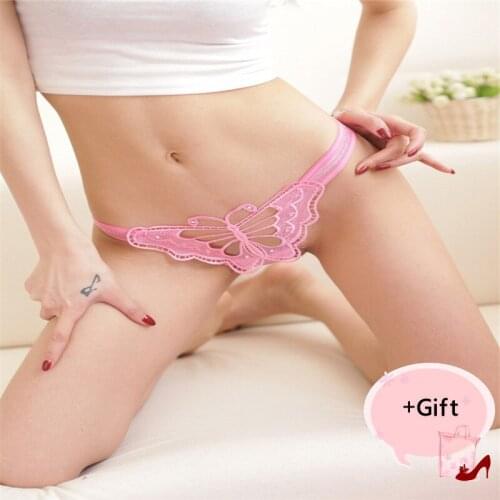 Lady Soft Lace Panties Sexy butterfly Bikini Underwear Bacteriostasis Panties For Women Body Thong Couple Erotic Pants Valenties