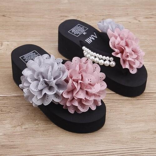 2019 Summer Roses Womens Comfort Sandals Sale Non-slip Fashion Beach Shoes Cheap Flip Flops Slippers