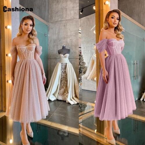 Cashiona Plus Size Women Mid-Calf Dress Off Shoulder Raglan sleeves A-line Dresses 2021 Ladies Elegant Princess Skirt Dress