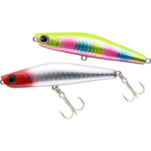 1pcs 80mm 18g Fishing Lure Wobblers Sinking Pencil Artificial VIB Hard Bait 3D Eyes Treble Hook Jerkbait Pike Fishing Tackle