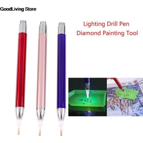 1pcs Diamond Painting Tool Point Drill Pen Lighting Diamond Pens 5D Painting With Diamonds Nail Art Rhinestone Picker Wax Pencil