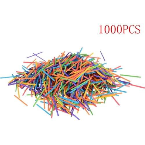 1000 Pcs/lot Rainbow Colour Match Sticks Mini Craft Sticks Blocks Wooden Matchsticks DIY Matchsticks 50*2*2mm