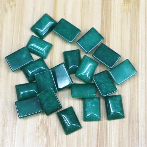 10X14mm 30pcs/lot Mixed Fashion Good Quality Wholesale Assorted Natural Stone Rectangle Cab Cabochon Bead for Jewelry Accessorie