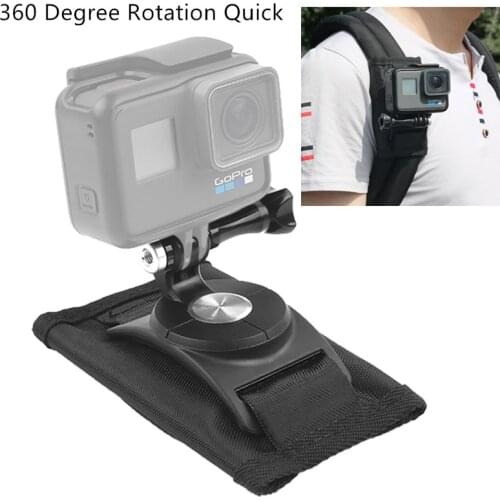 360 Degree Rotation Quick Release Backpack Belt Button Mount Buckle Clip Adapter for Gopro Hero 8 7/6/5/4/3/Xiaoyi Action Camera