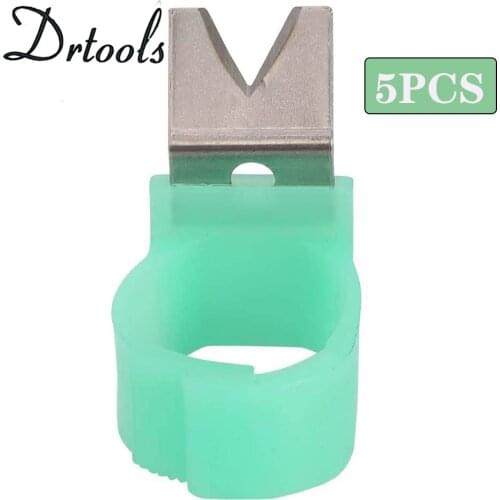 5pcs-pack V Model Good Quality Tomato Cucumber Grape Orange Fruit Picking Blade Tool Ring Pick up Melon Scissors Ring GT022