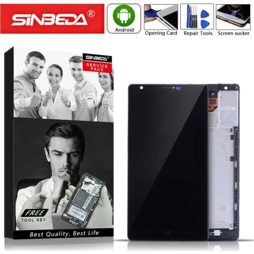 6.0'' Original HD LCD Touch Screen with Frame For NOKIA Lumia 1520 Display Replacement Mobile Phone Repair Parts RM-937 RM-940