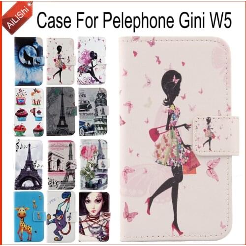 AiLiShi Factory Direct! For Pelephone Gini W5 Case Flip Hot Sale Leather Case Exclusive 100% Special Phone Cover Skin+Tracking