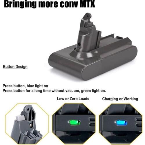 21.6V 3500mAh Rechargeable Battery for Dyson Vacuum Cleaner DC58 DC59 DC61 DC62 Animal V6 965874-02 Portable Cordless Li-ion 3.5