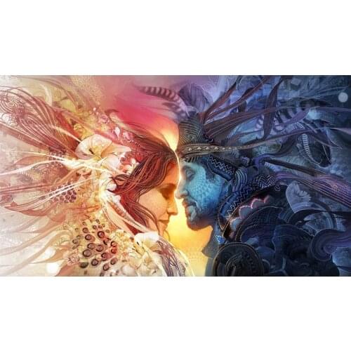 Full Square Drill 5D DIY Diamond Painting "royal couple" Embroidery Cross Stitch Home Decor Gift H183