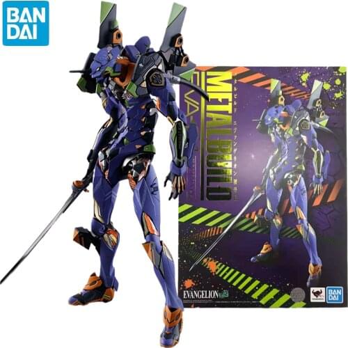 Bandai Tamashi Nations Metal Build Eva-01 Test Type Anime Neon Genesis Evangelion 22Cm Robot Action Figure Collect Model Toys