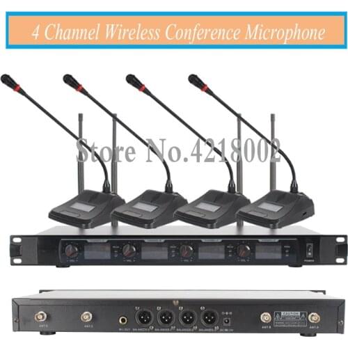 Wireless Conference Microphone System UHF Professional Gooseneck Desktop Mic Chairman Delegate Microphone for Meeting