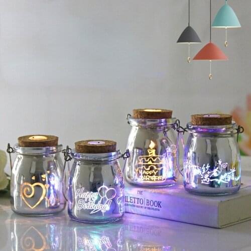 Water Bottle Wishing Bottle Starry Sky Bottle Electroplating Glass Craft Bottle Cutting Perforated Glass Wine Bottle Candle Jar