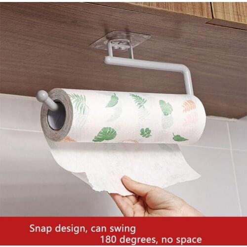 Kitchen Paper Roll Holder Adjustable Towel Hanger Rack Bar Cabinet Rag Hanging Holder Shelf Toilet Paper Holders Tissue Organize