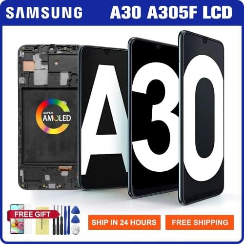 AMOLED Screen For Samsung Galaxy A30 A305 LCD Display Touch Screen Digitizer Parts For Samsung A30 A305/DS A305F A305FD A305A