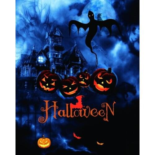 Trick or treat kids photo background fabric Halloween holiday photography funds for photographic studio props photocall HA-016