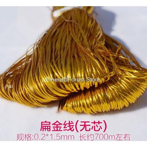 Handmade DIY Material Accessories for Hollow Braided Bracelet with Gold and Silver Wire 700 meters