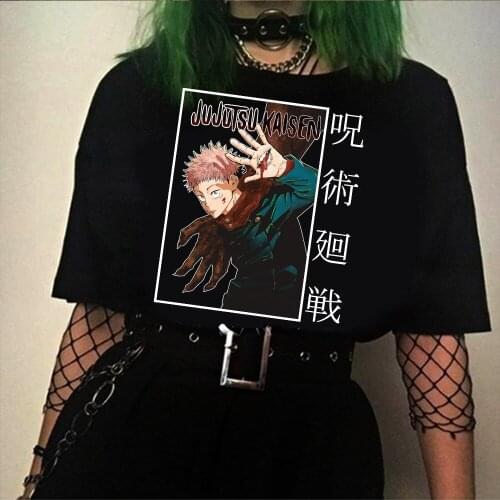Japanese Anime T Shirt Jujutsu Kaisen O-Neck Mens T-shirt Women Short Sleeve Anime Tshirts Casual Harajuku Clothes Tops