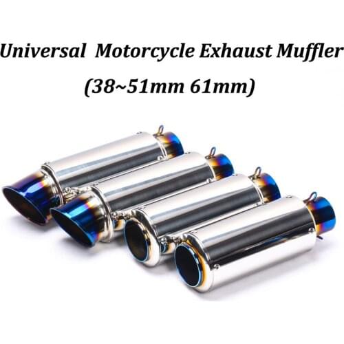 38~51MM 61MM Motorcycle Exhaust Muffler Modified With S/C Laser Marking For R6 YZF-R6 CBF190R Ninja 650 ER6N Z650 ER6F