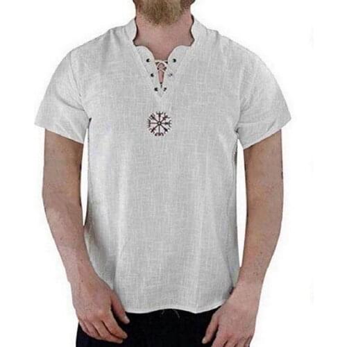 Summer Mens Casual Cotton T-Shirt Daily Short-Sleeved Mens Linen Top T-Shirt Fashion Business Short-Sleeved Beach Clothing