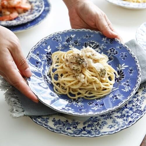MIDOSHARK Blue and white ceramic bowls and plates