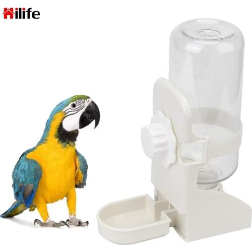 Pet Parrots Birds Drinker Water Feeder Bowl 500ML For Pigeon Rabbit Cat Small Pets Cat Dog Cage Hanging Water Dispenser