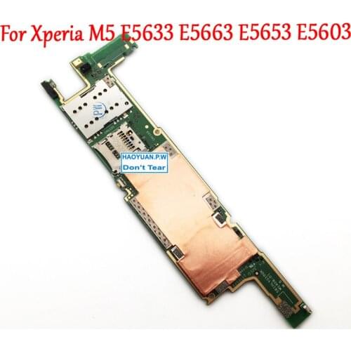 Tested Full Work Original Unlock Mainboard For Sony Xperia M5 E5603 E5633 E5653 E5663 Motherboard Logic Circuit Electronic Panel