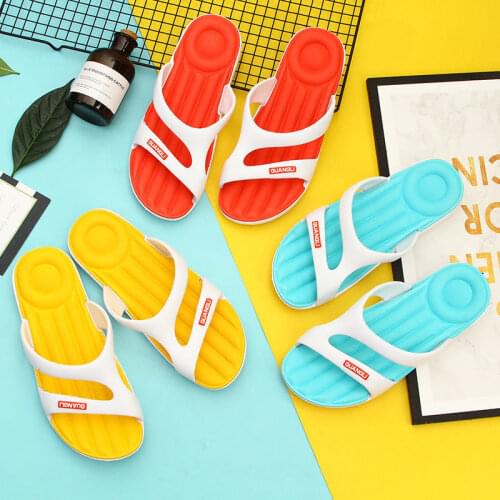 Bathroom slippers womens shoes thick soled anti slip exterior wear indoor fashion home bathroom couple cool slippers men