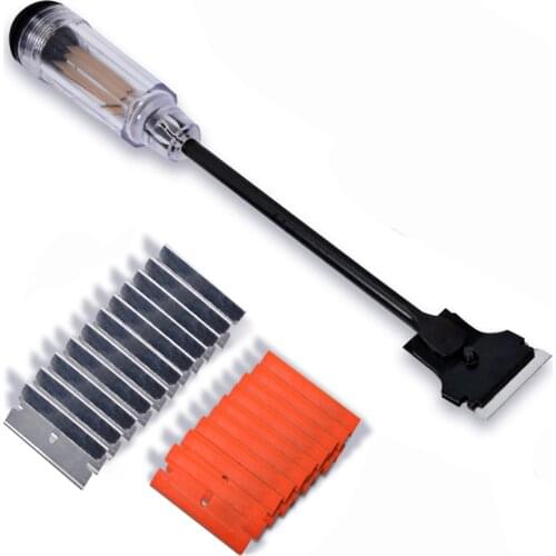 FOSHIO 20pcs 1.5" Razor Blade+Old Glue Razor Scraper Wall Car Sticker Decals Squeegee Vinyl Car Wrap Film Remover Cleaning Tools