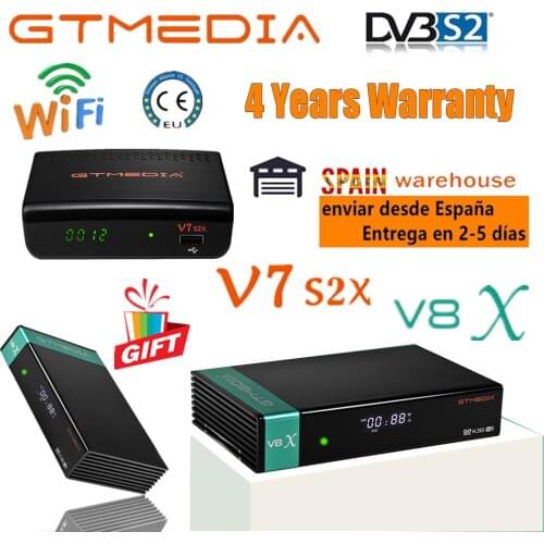 Full HD GTmedia V8X Satellite Receiver upgrade form gtmedia v8 nova/honor v9 super Support H.265 with usb wifi gtmedia v7 s2x