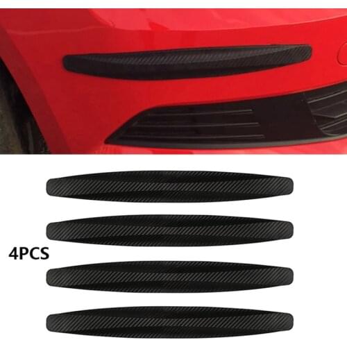 Car Styling 4Pcs Front Rear Bumper Protector Guard Corner Anti-collision Trim bar Auto Protection Strips Black Gray