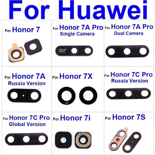 Back Camera Glass Lens For Huawei Honor Play 7 Lite 7S 7A 7C 7X 7A Pro 5.45" 5.7" Rear Camera Glass Lens With Adhesive