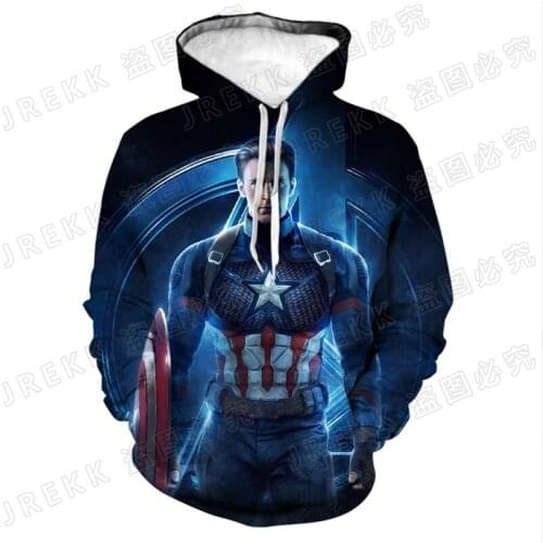 Captain America Mens Sweatshirt Marvel Super Hero 3D Printed Fashion Boy Girl Kids Hoodie Casual Streetwear Women Pullover
