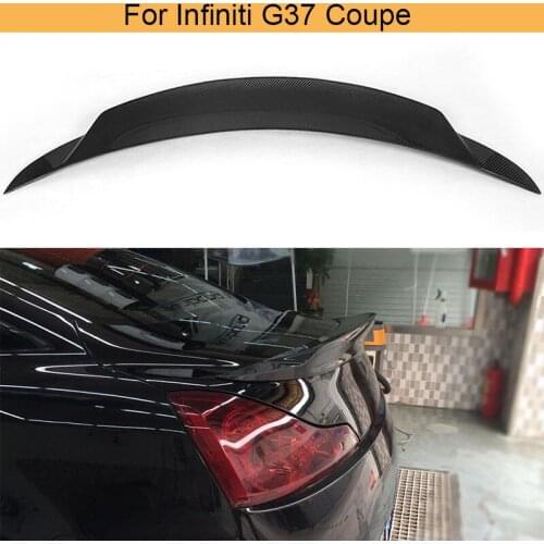 Carbon Fiber Car Rear Trunk Spoiler auto rear wings for Infiniti G37 2 Door base journey sedan 2009-2013