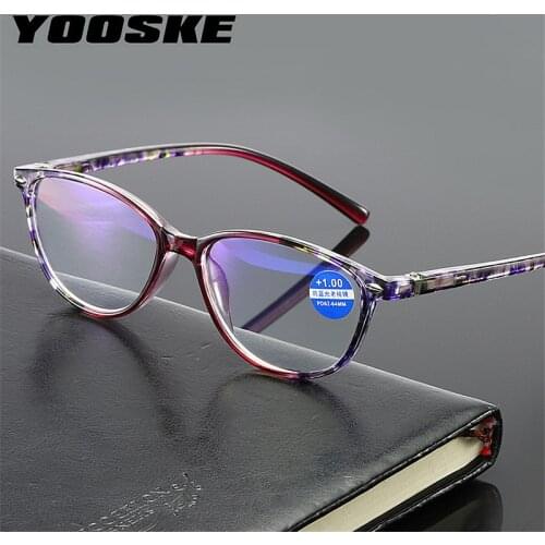 YOOSKE Blue light Reading Glasses Men Women Vintage Prebyopia Spectacles optical Glasses Hyperopia Transparent Eyeglasses