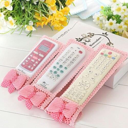 Fashion Bow-knot Remote Control Protective Cover Shockproof For Tv Remote Control Air Condition Remote Anti-dust Storage Bag
