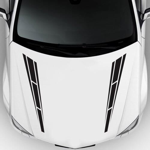 1Pair Car Sticker Racing Sport Stripe Engine Hood Decal Auto Body Decoration Stickers Car Accessories