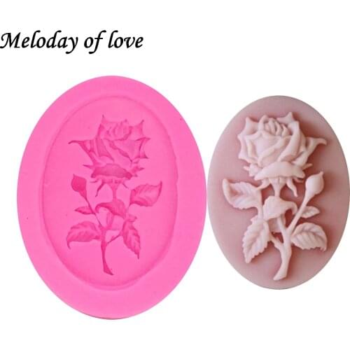1Pcs DIY Rose Flower Silicone Mold,Sugarcraft Cake Decorating Tools,Fondant Chocolate Molds Cake Mould Soap moulds T1263