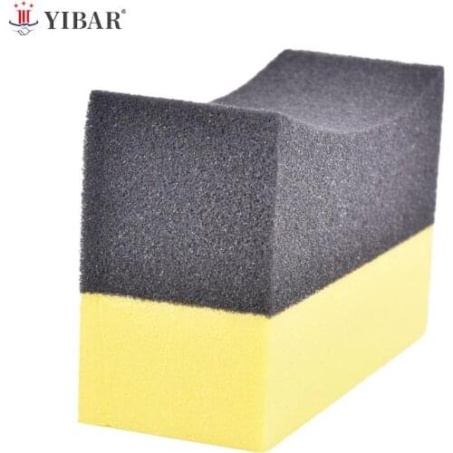 1PC Car Interior Cleaning PE Waxing Sponge Multifunctional Waxing Cleaning Tool Corner Wipe Clear Residual Wax PE Sponge Brush