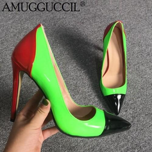 2020 New Plus Big Size 35-47 Green Fashion Sexy High Heel Party Wedding Spring Summer Ladies Shoes Women Pumps D1299