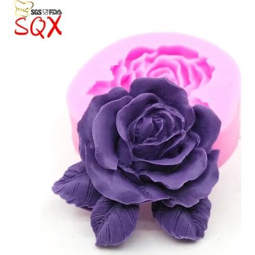 3D flower silicone soap mold, Silicone Mold for Decorations, Fondant 3D Soap Molds Sugarcraft Tools SQ1603