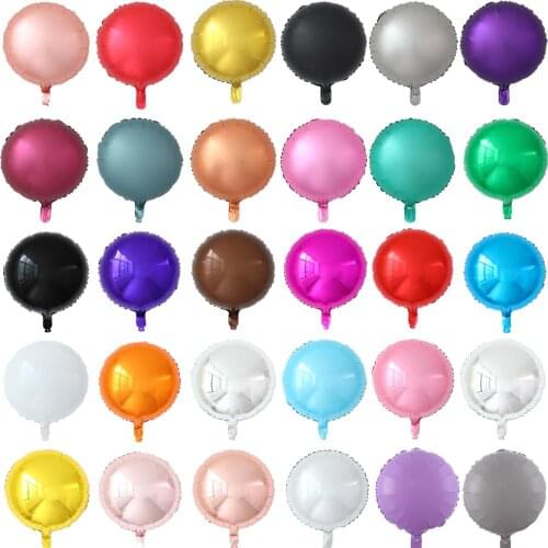 5pcs 18inch Gold Silver Balloon Round Foil Balloons Wedding Birthday Baby Shower Party Decoration Inflatable Helium Balloons