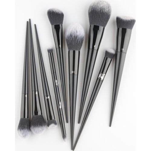 9Pcs/set Make Up Brush Foundation Powder Angled Blusher Contour Highlighter Shadow Buffing Eyeshadow Concealer Makeup Brushes