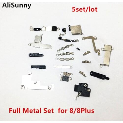 AliSunny 5set inner Full Metal Set Bracket Holder for iPhone 8G 8Plus X XS Inside Small Parts Shield Plate Set Kits Parts