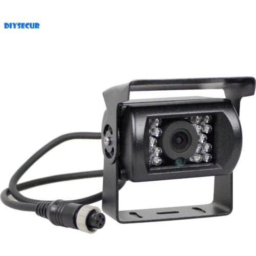 DIYSECUR Waterproof 4PIN 12V-24V DC HD Van Bus Lorry Rear View Reversing Parking LED Car Camera Car Camera IR Night Vision